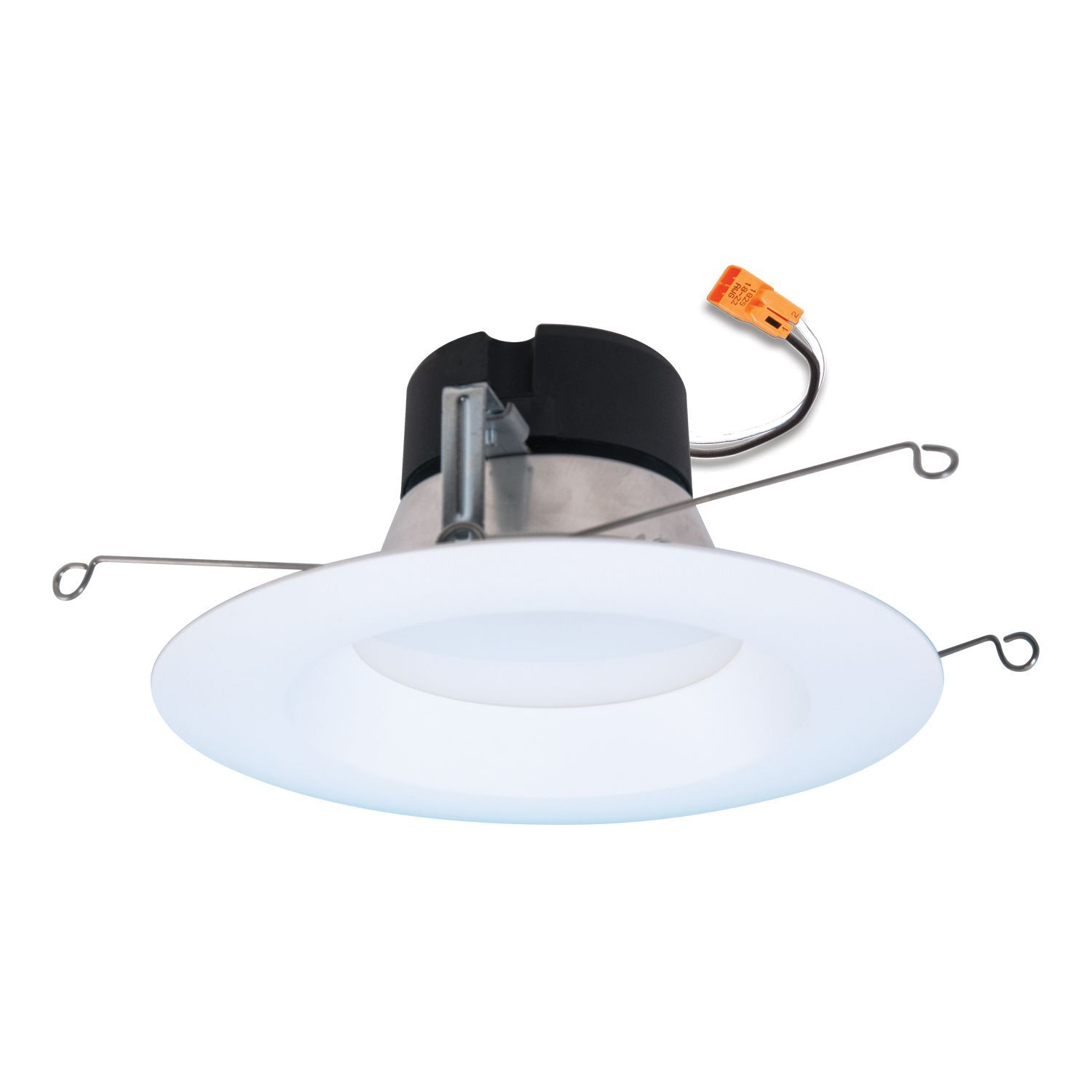 5/6-inch LED retrofit module, smooth splay,600 Lumens,90 CRI min, 2700K, 3000K, 3500K selectable CCT,120V,Matte White,Recyclable