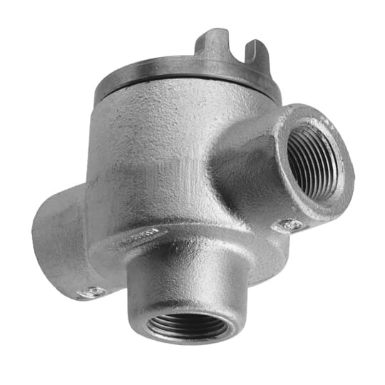 3/4 Inch GUAD Hazardous Location Conduit Outlet Box, Box Ductile Iron Zinc Plated, Cover Die Cast Aluminum, 13.1 Cubic Inch