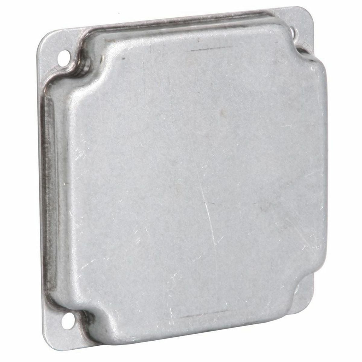 4 In. Square Exposed Work Covers - Raised 1/2 In., Blank, No Holes