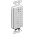 Cable entry device with slotted cover. White Non-metallic. Includes two #6 screws.