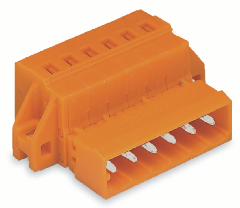 1-conductor male connector; CAGE CLAMP; 2.5 mm; Pin spacing 5.08 mm; 2-pole; clamping collar; 2,50 mm; orange