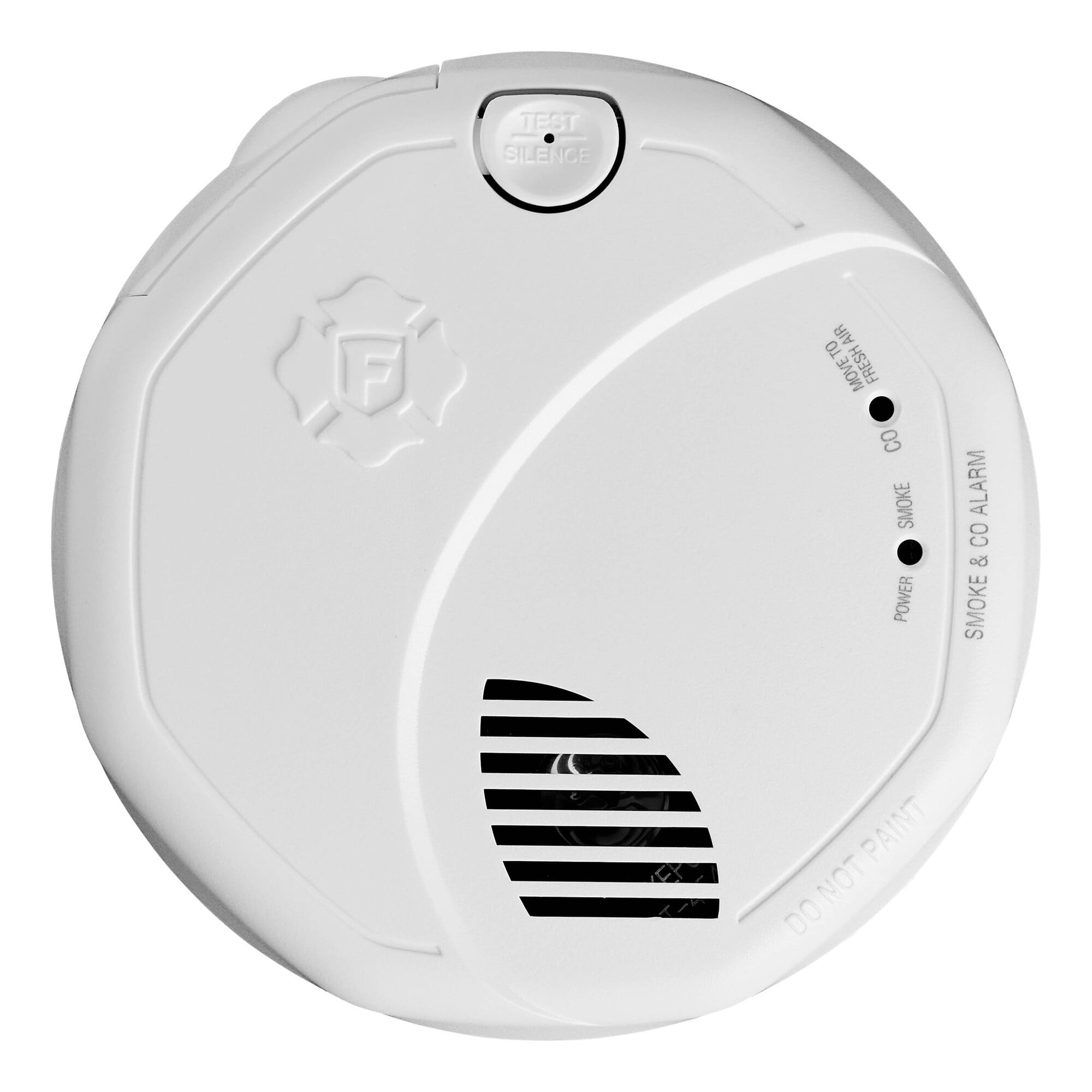 Wireless Interconnect, battery powered Combo smoke & CO alarm that has Voice Warning with location, replaceable battery and Silence feature.  Includes photoelectric smoke sensing technology, elechtrochemical carbon monoxide sensor and two AA alkaline batteries.