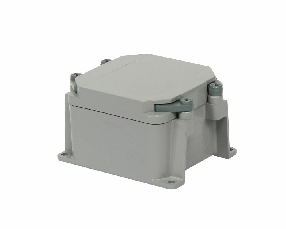278300 Junction Box, 4 in H x 4 in W x 2 in D, Standard Cover, 1, 2, 3R, 4, 4X, 6, 6P, 12, 13 NEMA Rating, PVC