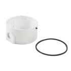 Deep Base With Knockouts White - Optional mounting base for model LP4, 1.88 inch deep x 3.63 inch diameter