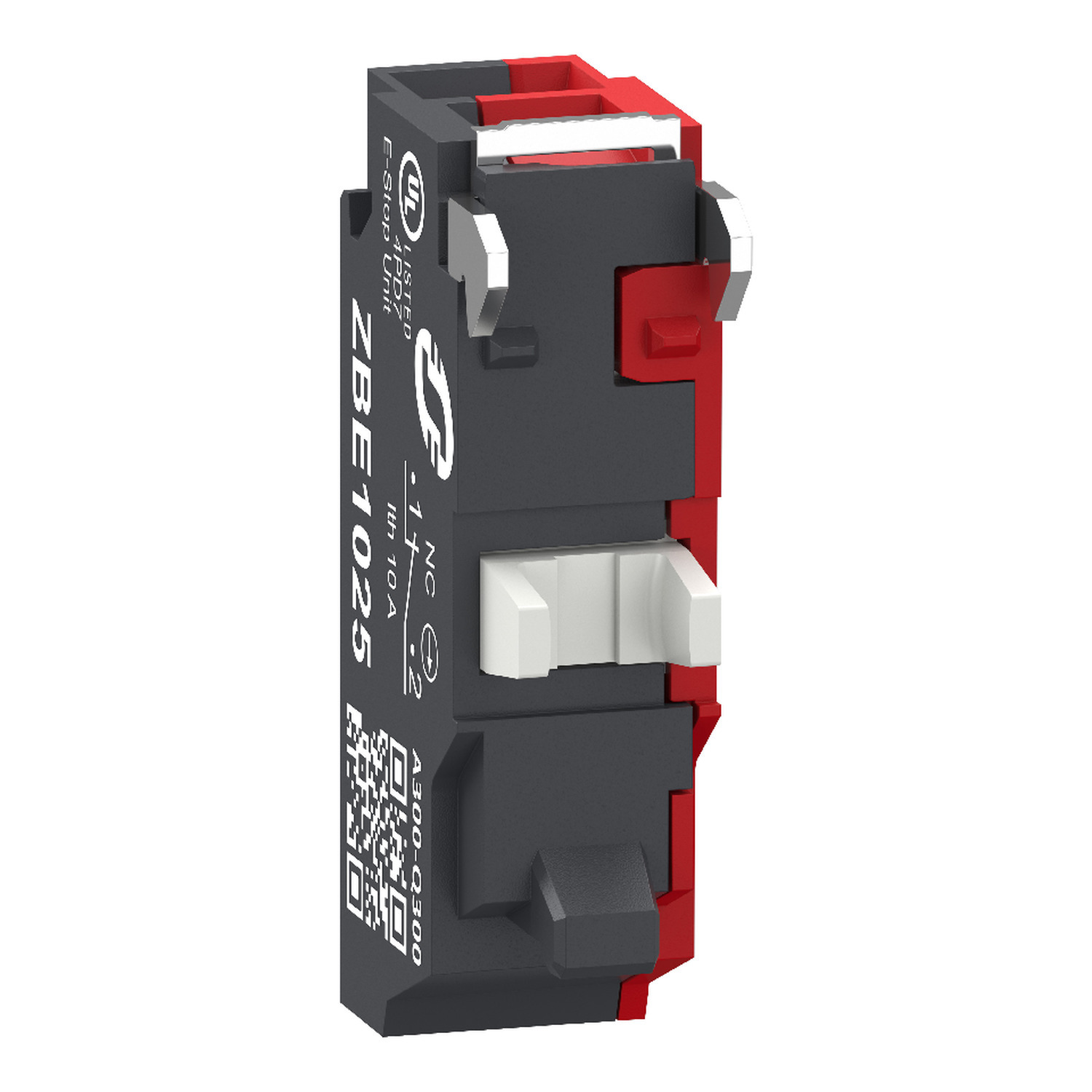 Single contact block, Harmony XB4, Hamony XB5, silver alloy, compact push in terminals, 1 NC
