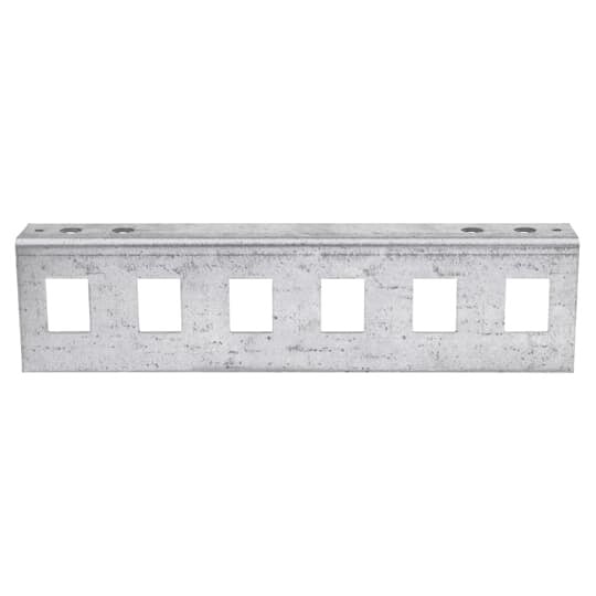 Device Plate for Recessed Service Floor Box, Galvanized Steel, Accepts 6-Keystone Data Jacks, For use with 667 Boxes