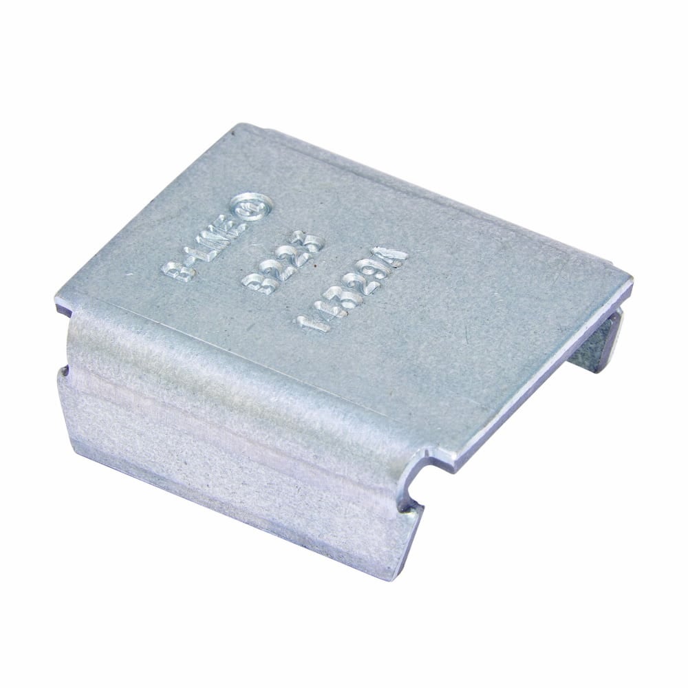 Eaton B-Line series end cap, 1.64" H x 1.62" L x 1.62" W, Steel, Electro-plated, 12 Gauge, Fits channel type B24