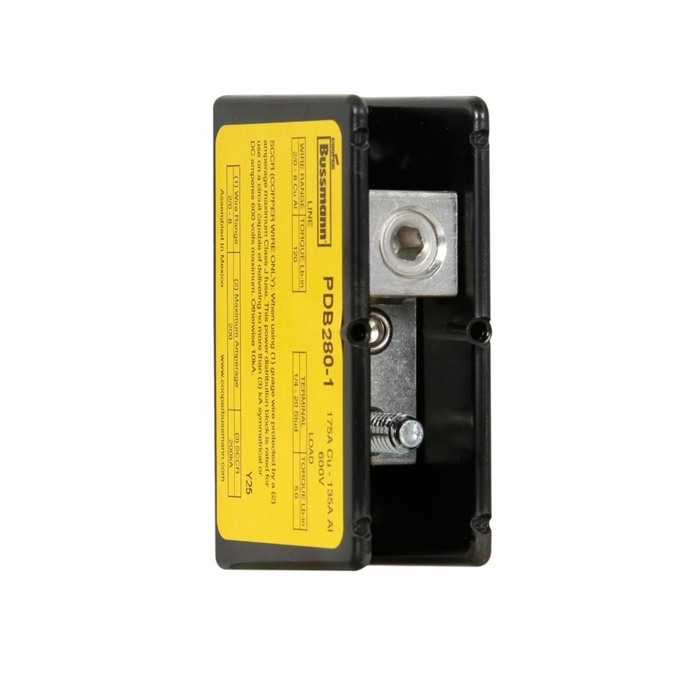 Eaton Bussmann series PDB power distribution block, Power distribution block, Single-pole - PDB280-1