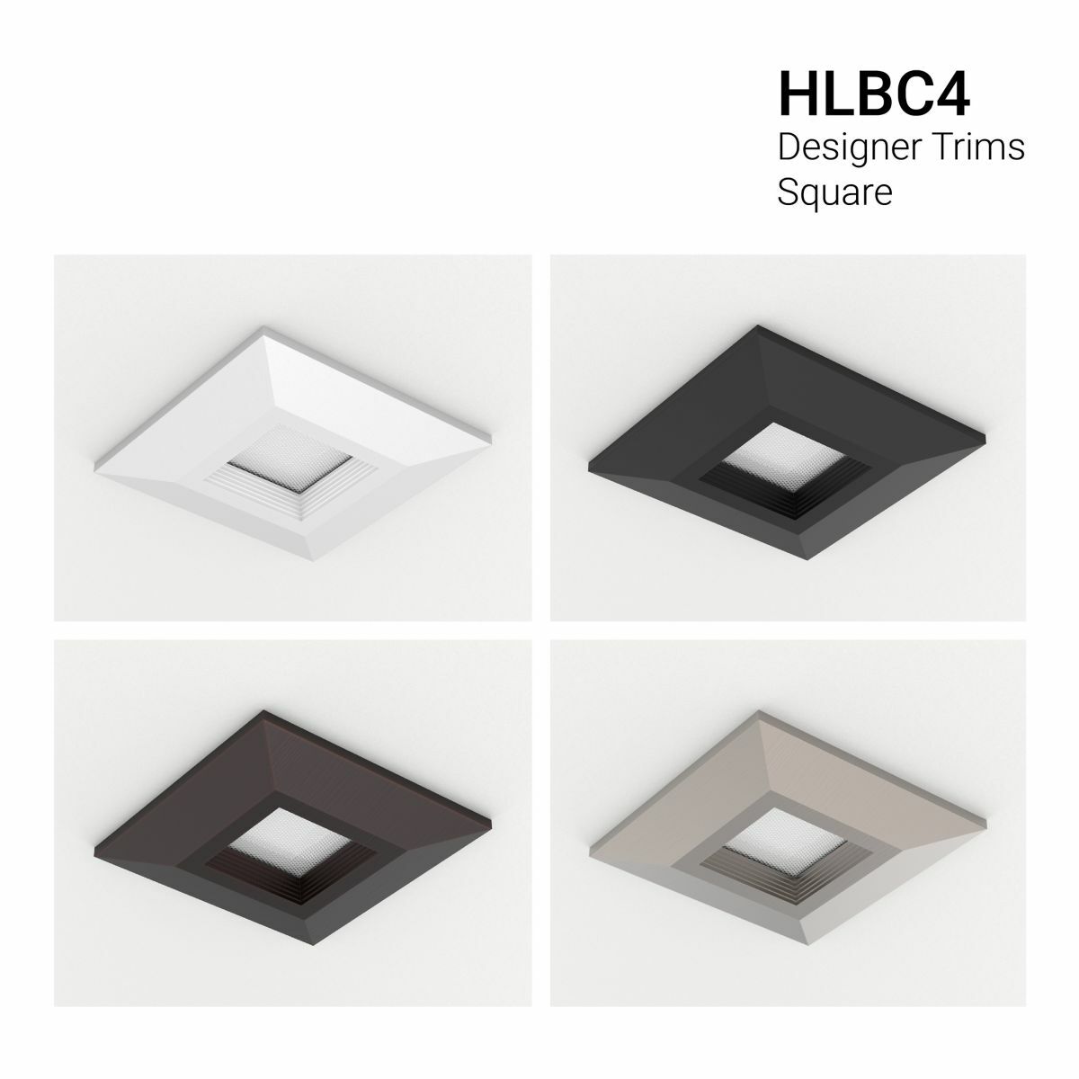 4" Square Overlay Matte Black.