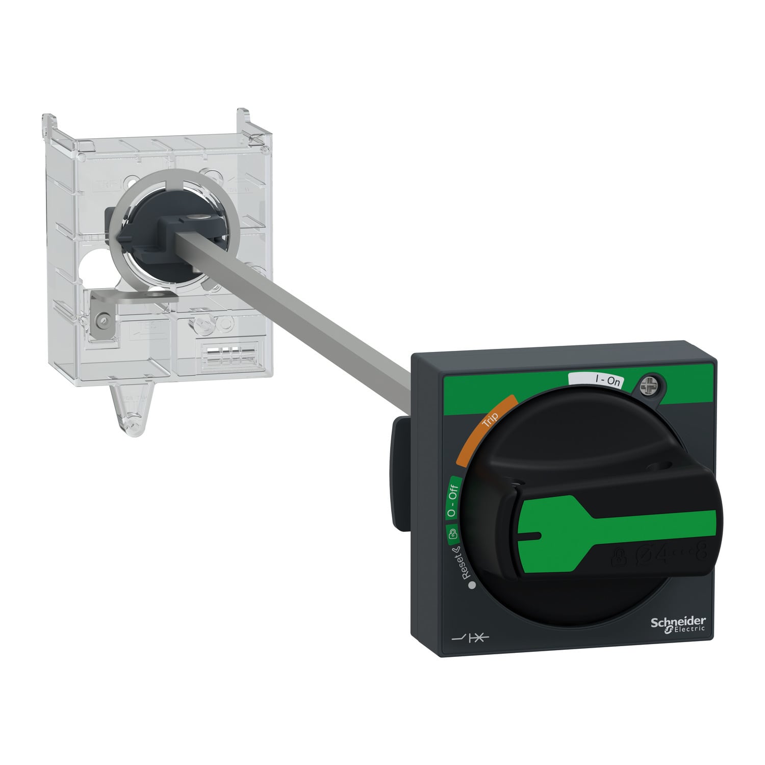 Extended rotary handle kit,TeSys Deca, IP54, black handle, with trip indication, for GV3L-GV3P