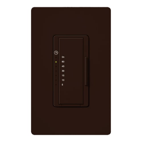 Maestro Countdown Timer, Single-pole, no neutral required, 120V/600W/VA (5A) in brown
