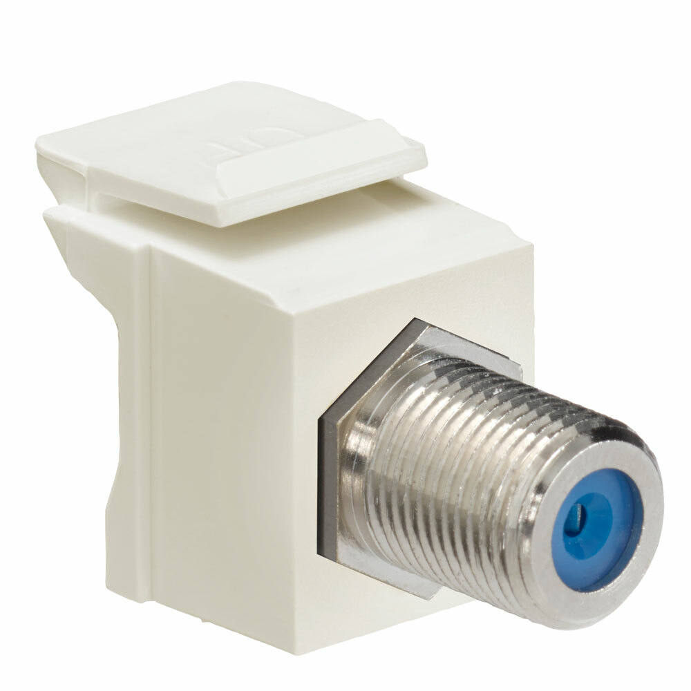 QuickPort F-Type Adapter, Nickel-Plated, Light Almond