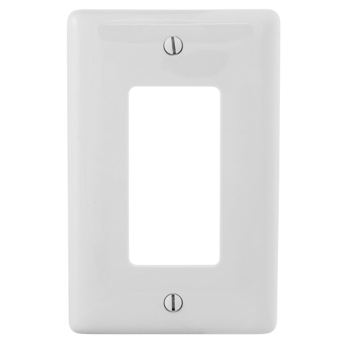 Wallplates and Box Covers, Wallplates,Nylon, 1-Gang, Jumbo, Decorator, White