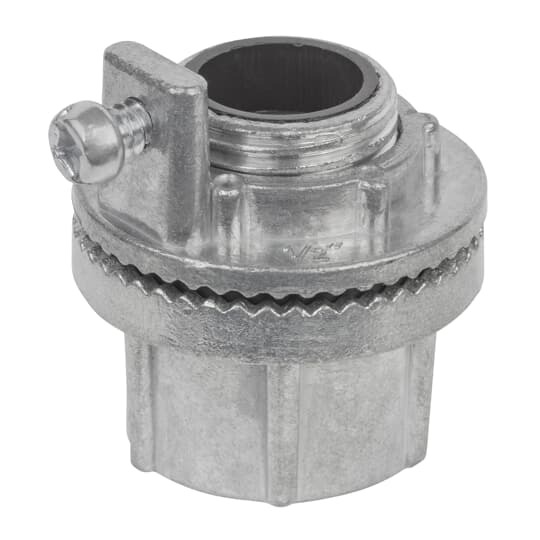 Conduit Hub with Ground Ring, 2 Inch, Zinc Body, Flame Retardant Insulated Throat, Nitrile Rubber Sealing Ring, For Rigid/IMC Applications, UL E3060, Conforms to UL514B