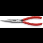 Long Nose Pliers with Cutter, 8 in., Plastic Coating, Bulk