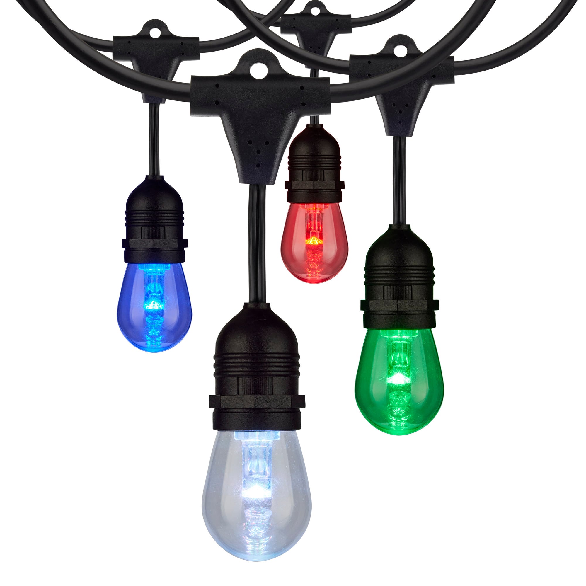 48-Foot LED String Light Fixture with 15-S14 Lamps - Starfish IOT - RGBW