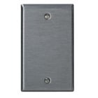 1-Gang No Device Blank Wallplate, Standard Size, Box Mount, Stainless Steel