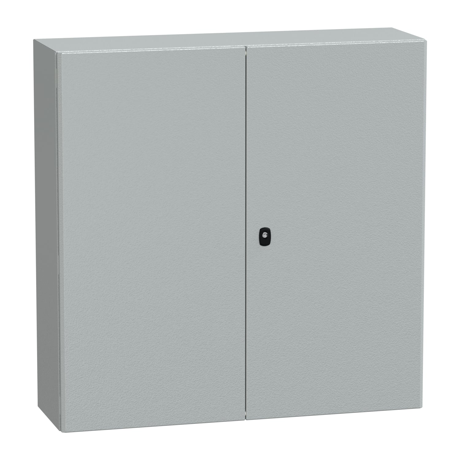 Wall mounted steel enclosure, PanelSeT S3D, double plain door, with mounting plate, 1000x1000x300mm, IP55, IK10