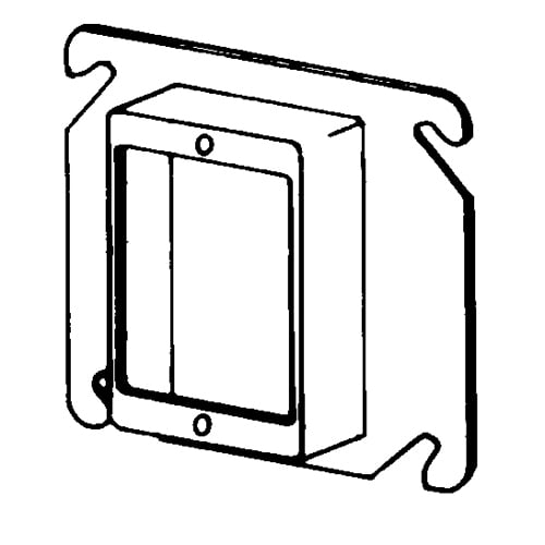 Features:Configuration Single Device Drawn, Standard:UL E18095, Material:Steel, Shape:Square, Size:4 X 4 X 1IN, Cubic Capacity:7.5CI
