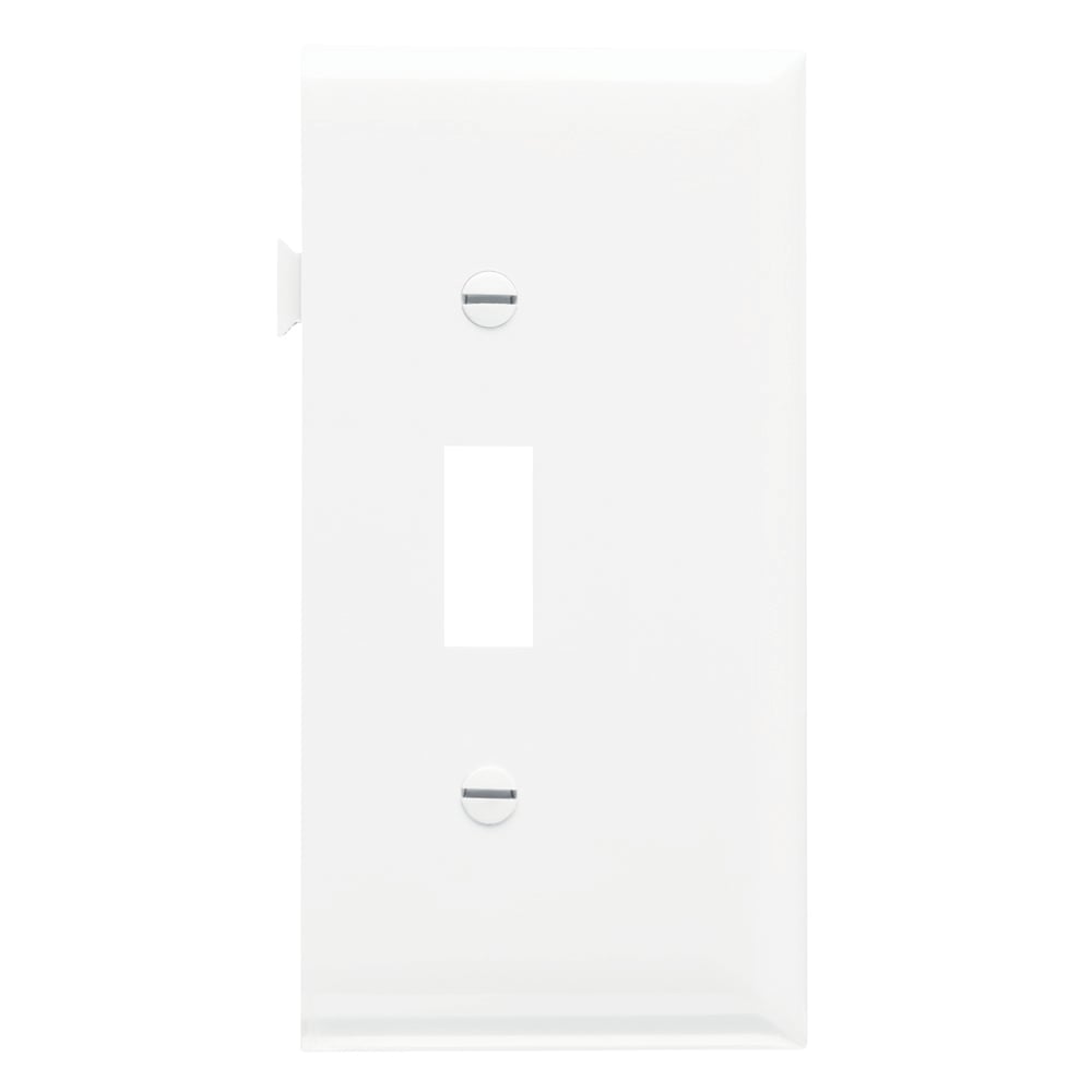 Sectional Wall Plate Semi-Jumbo Toggle End Section White