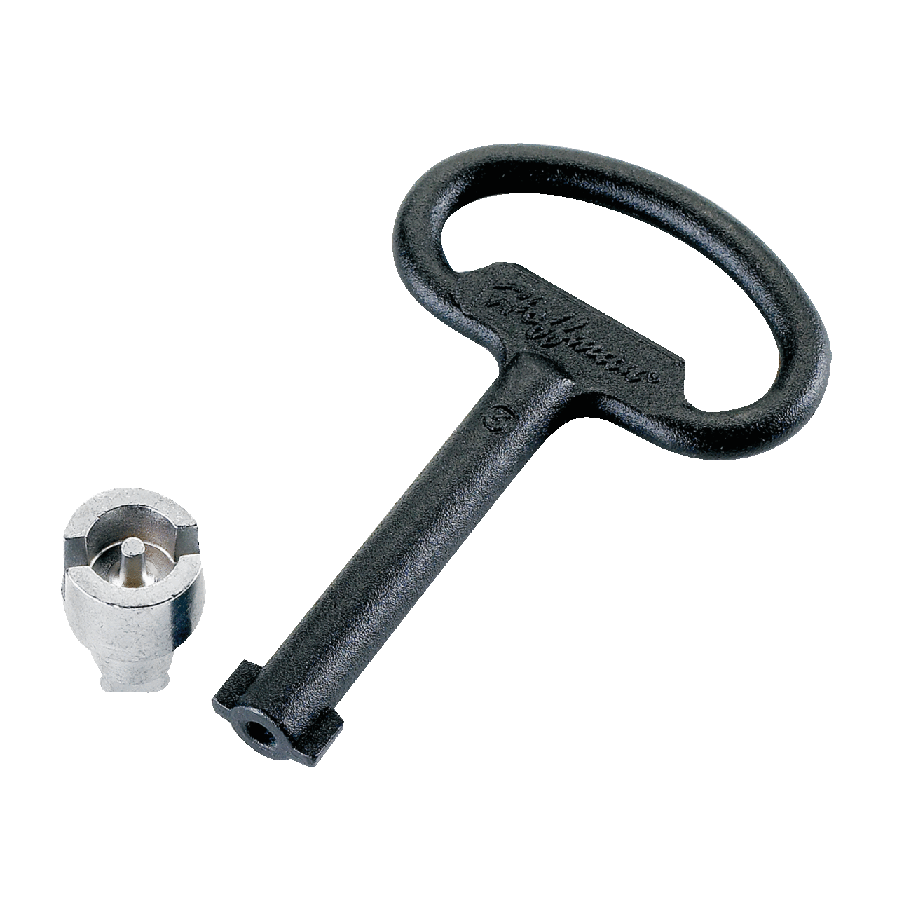 Lock Insert, Double Bit with Key, Black Textured, Steel