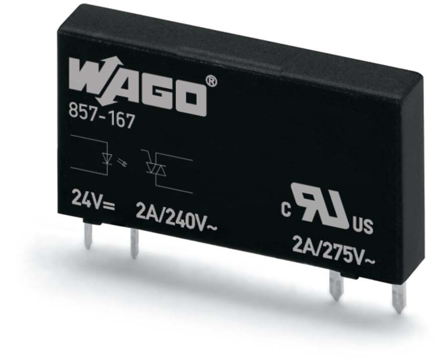 Basic solid-state relay; Nominal input voltage: 24 VDC; Output voltage range: 24  240 VAC; Limiting continuous current: 2 A