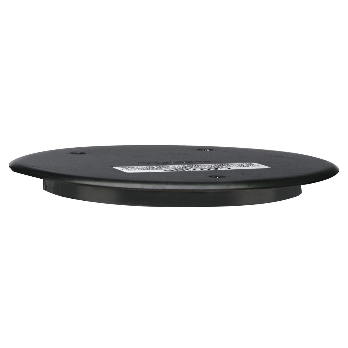 Fire Rated Poke Throughs, Recessed 6" Series, Abandonment Plate, Black Powder Coat