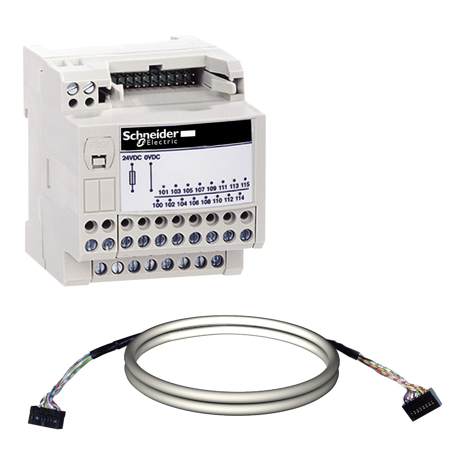 passive connection sub-base ABE7 - 16 inputs or outputs - Micro/Premium cable 1m