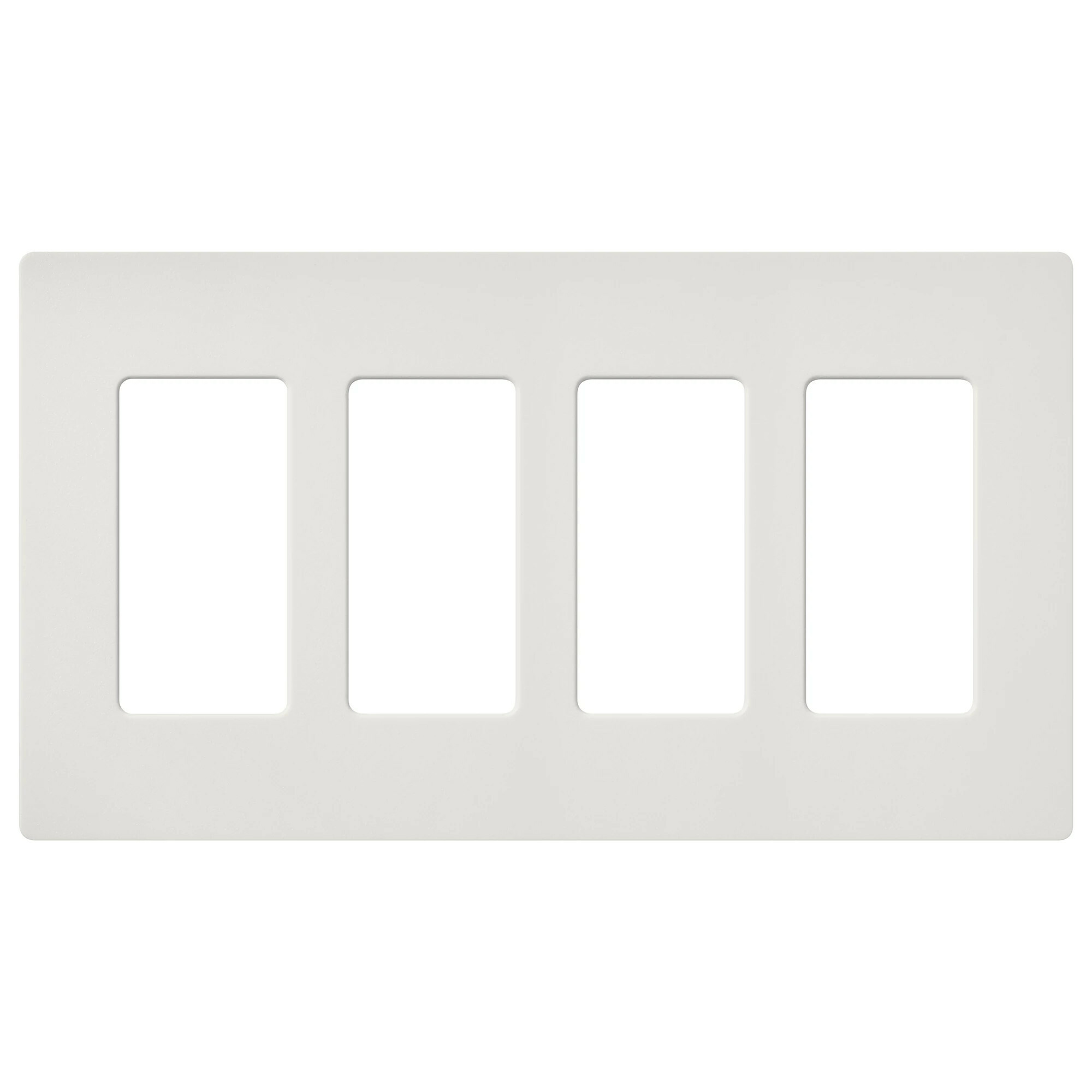 Claro Wallplate, Satin Finish, Four-gang in lunar gray