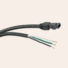 Power Cable with leads for PaneLite Enclosure Light, 72 inch, Black