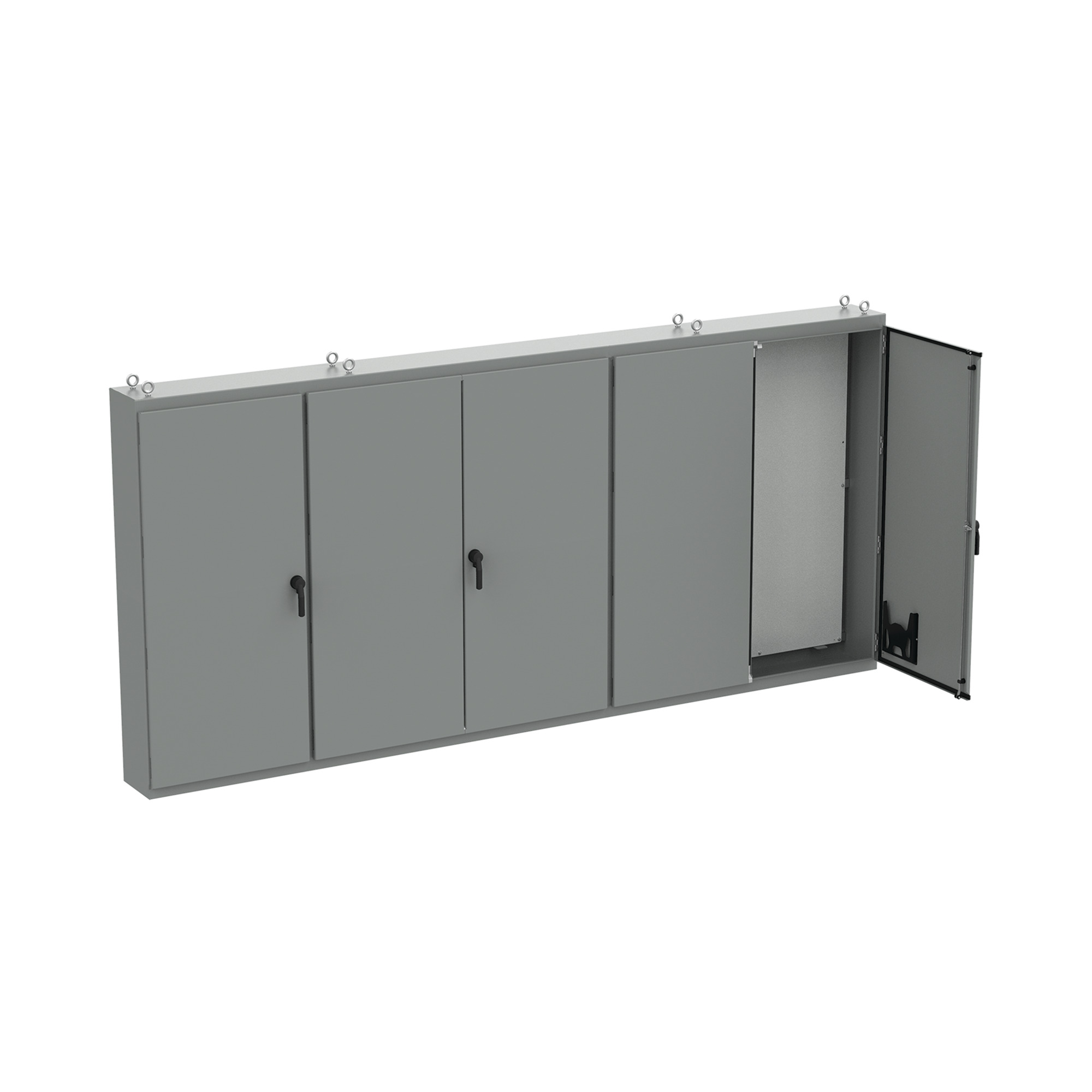 Free-Stand Multi-Door Type 12 Gray Inside 5Dr, 86.12x187.00x20.12, Gray, Steel