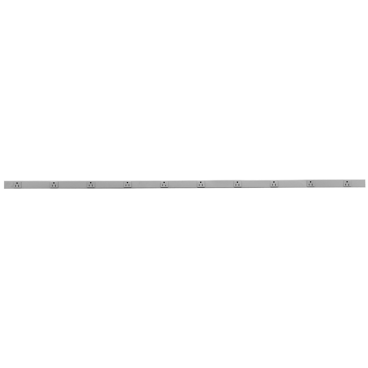 Metal PlugTrak, 15A 1 Circuit, 10 Receptacle, 5' Length, Gray