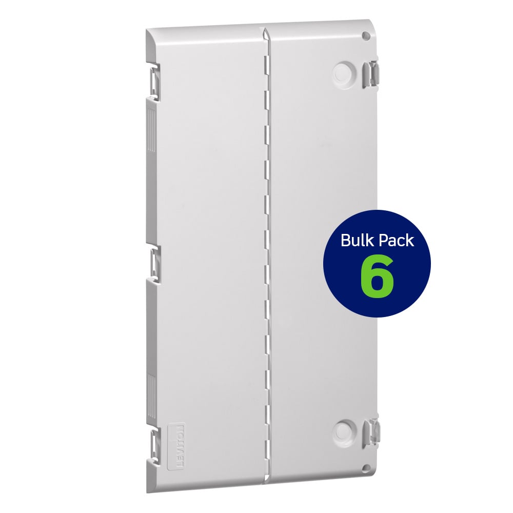 28 " Vented Hinged Door, Plastic, 6 Pack, White