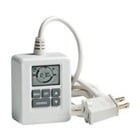 300-Watt Standard Digital Table Top Plug-In Timer with 6-Foot Extension Cord, Non-Grounded Plug and Receptacle, Non-Stick Pad, White