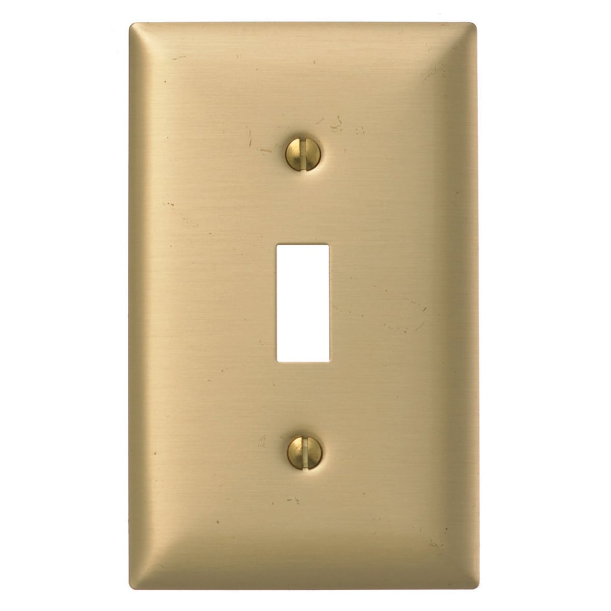 Wallplates and Boxes, Metallic Plates, 1- Gang, 1) Toggle Opening, Standard Size, Brass