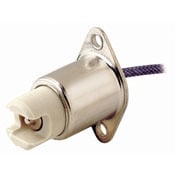 R7S Rx7S Base, Plunger, Keyless, Incandescent, Unglazed Porcelain Lampholder, White