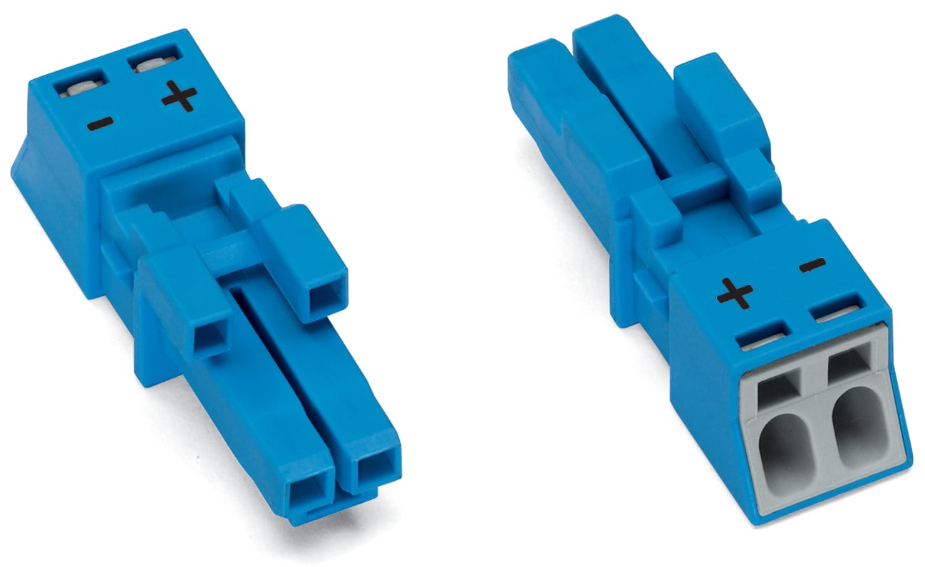 Socket; 2-pole; Cod. I; 1,50 mm; blue