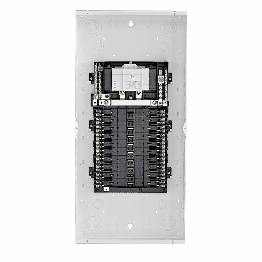 Indoor Load Center, NEMA 1with Main Circuit Breaker, 125 Amp, 20 Spaces, 22 KA Interrupt Rating, Enclosure and Interior Only