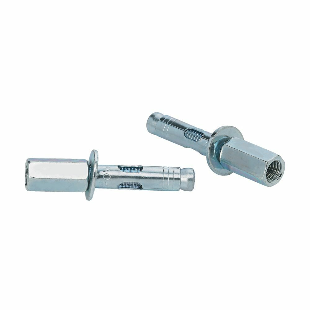 Eaton B-Line series fastener hardware and accessories, Suitable for solid and hollow core materials, Zinc plated,1/4" x 1-1/2",Rod hanger