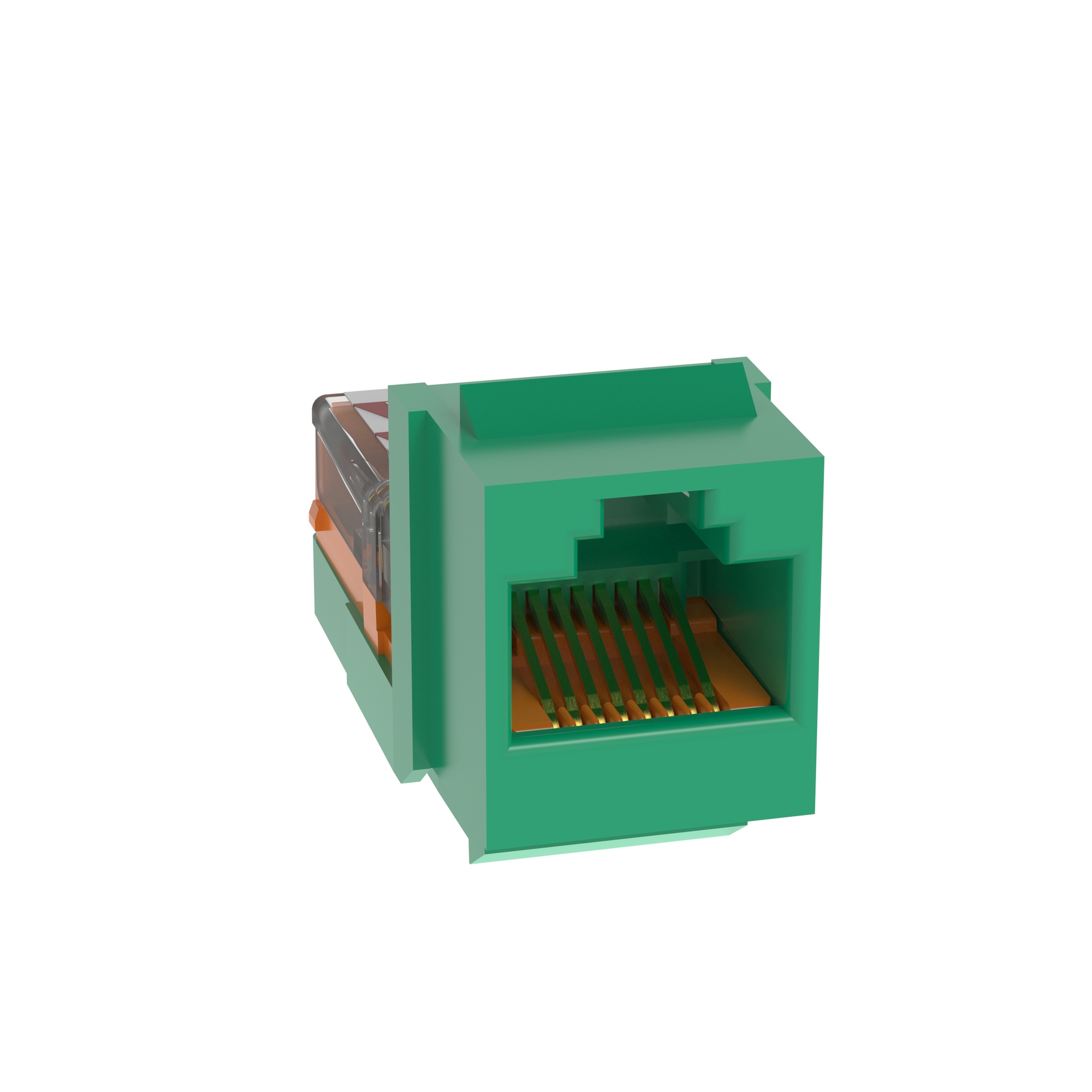 NetKey Cat 5e Leadframe Jack, Green