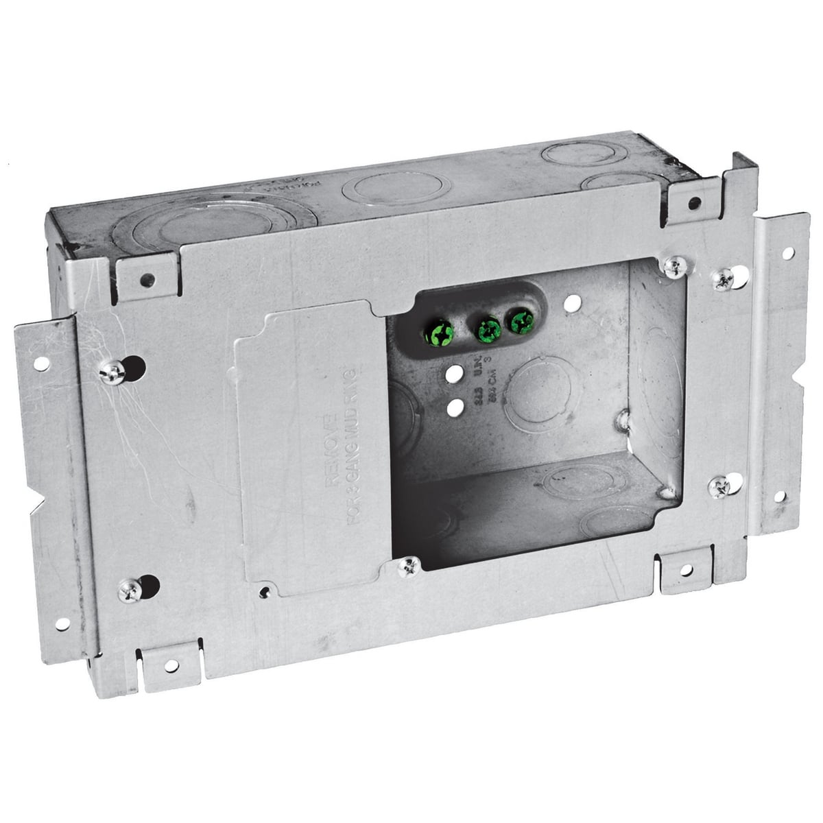 Wall Boxes, Data Box, 3-Gang, Large Data Box, 3.25" Deep, With Mounting Bracket