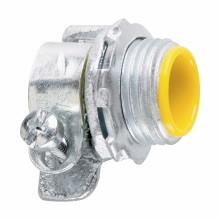 Eaton Crouse-Hinds series squeeze type connector, FMC, Straight, Insulated, Malleable iron, 2"