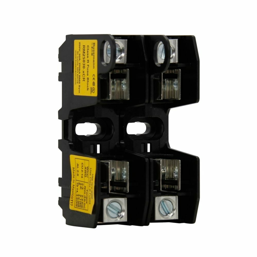Eaton Bussmann Series RM modular fuse block, Modular fuse block, CR, 0-30 A, Two-pole, Class R, Box lug, 250 V