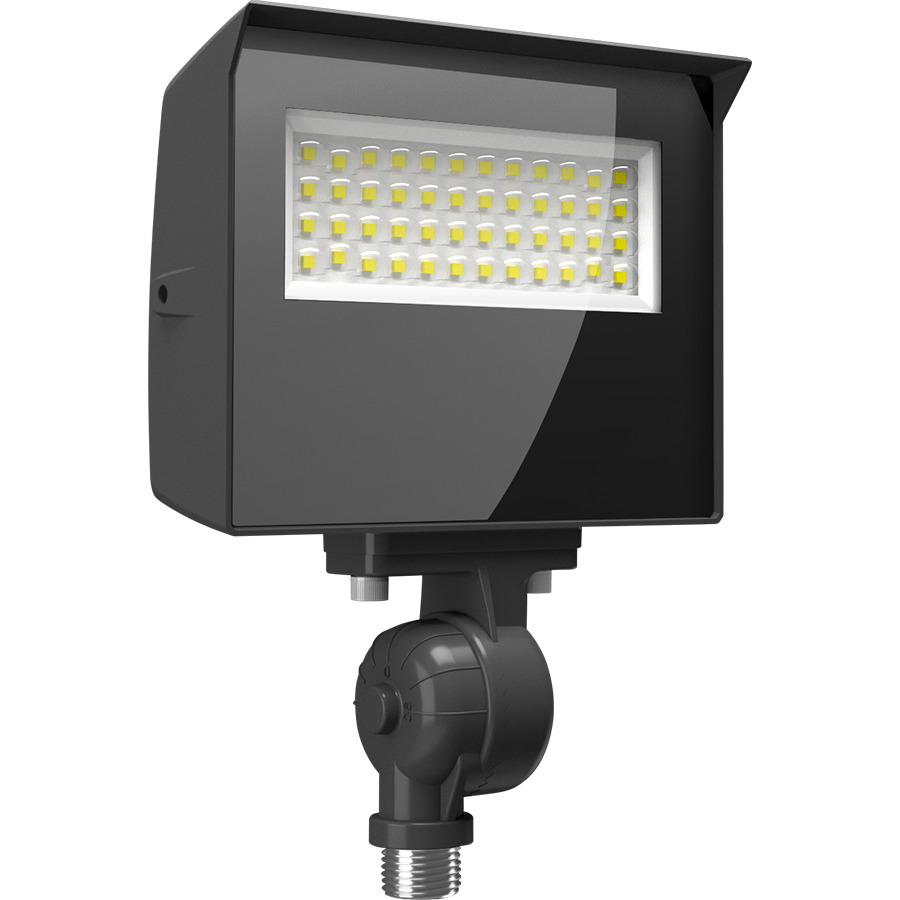 X22-20 LED Flood Light,  20W/17W/13W/10W, 3000K/4000K/5000K, Knuckle and Yoke, Photocell, Bronze, 120-277V