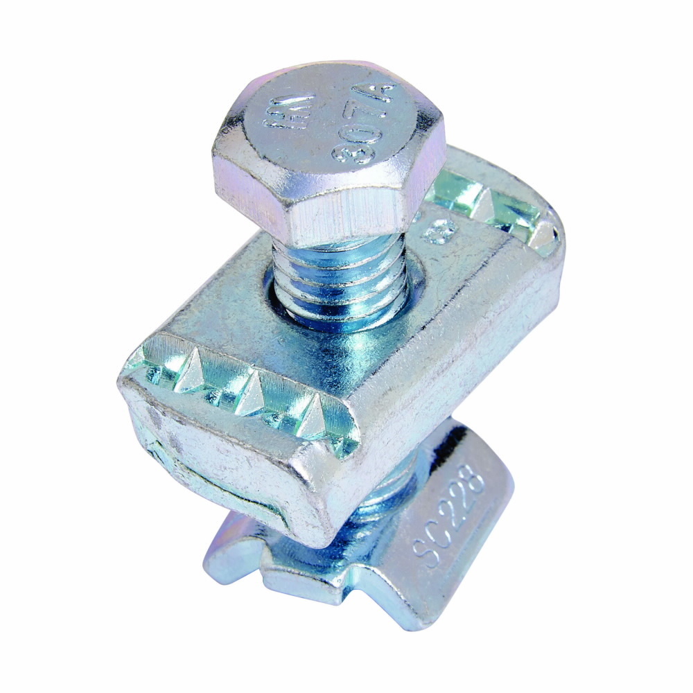 Eaton B-Line series hanger rod stiffener, 1.5" H x 1.5" L x 0.6250" W, Steel, Electro-plated, 3/8?-16 bolt size