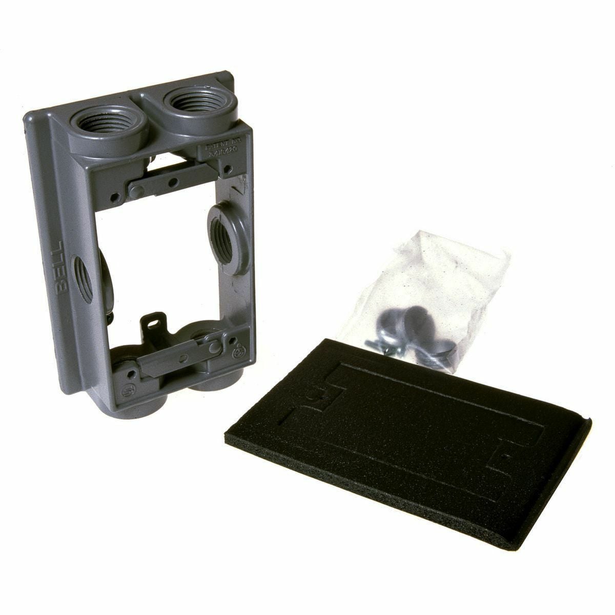 1-1/2 In. Deep Swing Arm Extension Adapters with Lugs - TwoThreadedOutlets - 5-1/4 In. x 3-1/2 In., (6) 3/4 In. Outlets