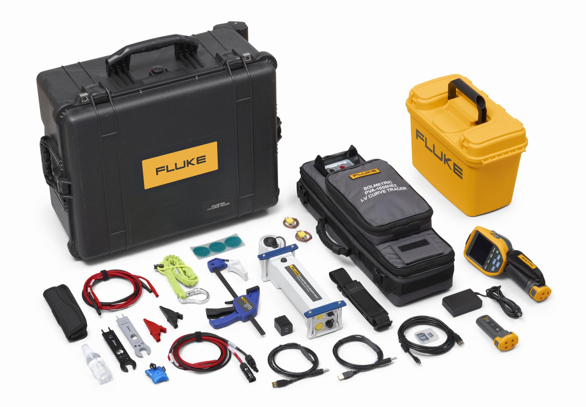 Featuring the Fluke Solmetric PVA-1500HE2 I-V Curve Tracer and the Fluke TiS75+ Thermal Camera, this toolkit is designed to streamline the inspection process and ensure optimal performance of solar arrays. The PVA-1500HE2 offers an array of advanced features, including high throughput I-V curve tracing, providing quick and detailed performance data. Its intuitive user interface enables easy navigation and real-time analysis, allowing for immediate identification of potential issues. Complementing this, the Fluke TiS75+ Thermal Camera provides precise thermal imaging to detect anomalies like hot spots and faulty connections. From commissioning and troubleshooting to routine inspections and performance optimization, this toolkit empowers solar professionals to maximize the efficiency and reliability of solar installations.