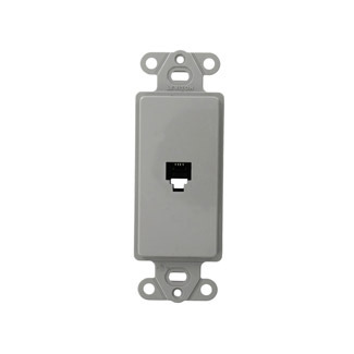 Decora Insert, 6P4C, Screw Terminals, Gray