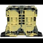 2-conductor through terminal block; 185 mm; lateral marker slots; with fixing flanges; POWER CAGE CLAMP; 185,00 mm; dark gray-yellow