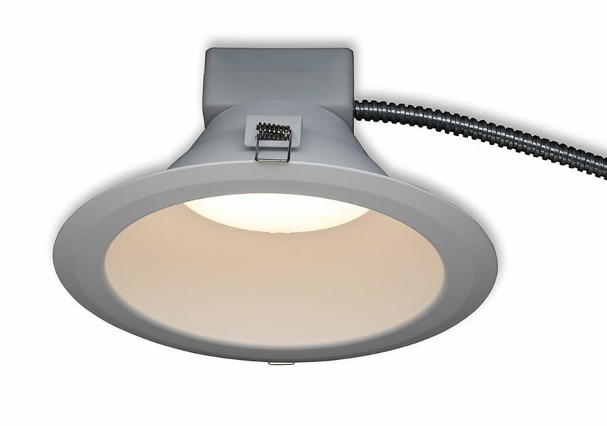LRX 8" ROUND INDOOR DOWNLIGHT, 120-277V, 35W, 3000 LUMENS, 3500 CCT, 82 CRI